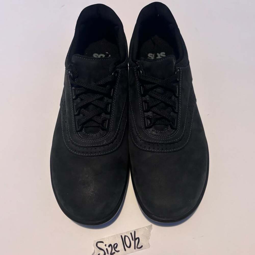 SAS Walk Easy Black Nubuck Leather Lace-Up Walking Shoes Size 10.5 Womens